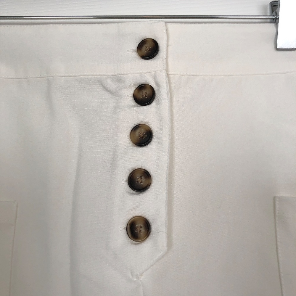 White Cotton Short Skirt